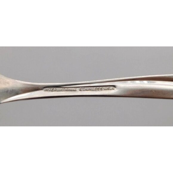 International Stainless USA 5 Serving Spoons Butter Spreader Space Pattern - Picture 6 of 8